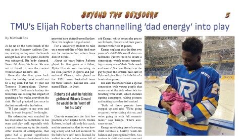 TMU’s Elijah Roberts channeling ‘Dad Energy’ Following Birth of Daughter